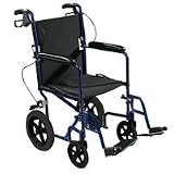 Expedition 12 Rear Wheel Transport Chair - 17, Blue Frame