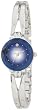Armitron Women's 75-2967BLU NOW Silver-Tone Diamond Accent Bangle Bracelet Watch