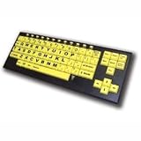 New Chester Creek Visionboard2 Large Key Keyboard Usb White High-visibility Black-on-Yellow Letters