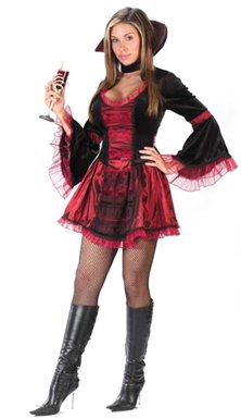 Sexy Sassy Victorian Vampiress Adult Womens Costume