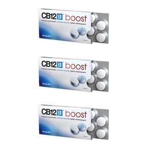 CB12 Boost Sugar Free Gum - Strong Mint (3 x Packs)