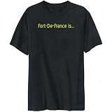 T-Shirt Mens Black  Fort-De-France IS  Cities