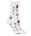 Hot Sox Women's Fun Drinks Crew Socks-1 Pair Pack-Happy Hour Cool & Funny Gifts, Cocktails (Black), Shoe Size: 4-10