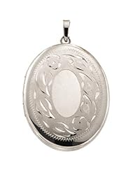 26.25X20.50 Mm 14K White Gold Oval Shaped Locket