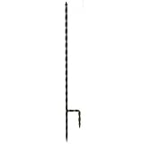 Wrought Iron Twist Stake for Threaded Birdbaths - Black