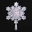 9.5" Ice Palace Clear Lighted Snowflake Starburst Christmas Tree Topper
