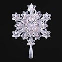 Lighted Starburst Snowflake Christmas Tree Topper - Clear Lights