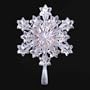 Lighted Starburst Snowflake Christmas Tree Topper - Clear Lights