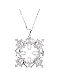 Triumphant CZ Necklace Pendant Sterling Silver 650771