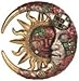 George S. Chen Imports Mosaic Crescent Moon & Sun Wall Plaque Decoration (Large, 63070)