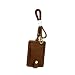 Genuine Leather Lanyard and Luggage Tag with Charm (Brown)