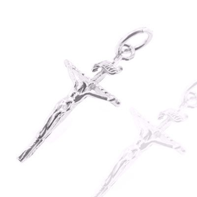 Get Gifts – 925 Sterling Silver Jewelry, Roman Catholic Crucifix Charm, Adjustable Fit, Plus Free Special Gift Pouch