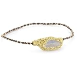 Eva Hanusova Cocoon Moonstone Leather Bangle B
