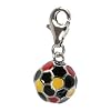 SilberDream 925 Sterling Silber Charm Fu�ball Anh�nger f�r Armband Kette Ohrring FC706