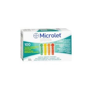 Bayer Microlet Colored Lancets - 100 ct.