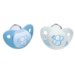 NUK 10176020 - Silikon Beruhigungssauger (Schnuller) Baby Blue Gr. 2 (6-18 Monate), 2 St�ck, Farbe nicht frei w�hlbar