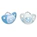 NUK 10176020 - Silikon Beruhigungssauger (Schnuller) Baby Blue Gr. 2 (6-18 Monate), 2 St�ck, Farbe nicht frei w�hlbar