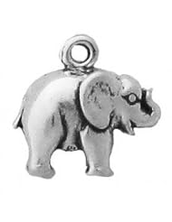 Sterling Silver 18" .8mm Wide Box Chain Necklace With Mini Side Facing Smooth Elephant Animal Pendant
