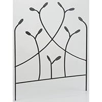 Panacea Products Forged Border Edge with Leaves, Black