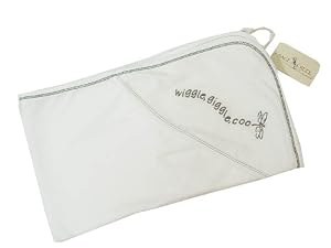 Organic Baby Hooded Receiving Blanket - White