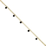 31JkKinfe%2BL. SL160  14k gold onyx anklet, 10 inch