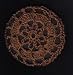 Cinnamon Brown Floral Crocheted Hair Bun Cover- LARGE