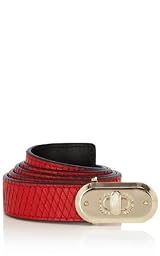 Textured Snake Suede Belt