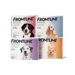Merial Frontline Topspot 6 Packs Blue Flea & Tick Medication- Dog 23-44 Lbs.