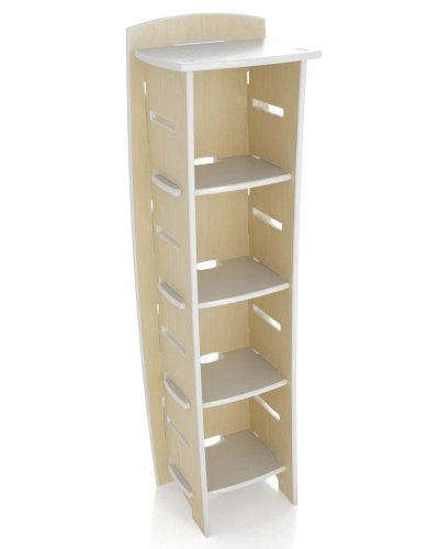 Legare BCCE-110 59 inch x 18 inch Bookcase- Dual Finish- White & Maple Finish