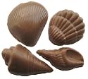 Chocolate Seashells Varied Shapes -1 Dozen, Milk Chocolate