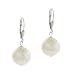 Genuine Freshwater Cultured White Coin Pearl LeverBack Lever Back Earrings