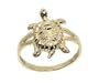 10k Yellow Gold Diamond Cut Turtle 10K Ring Band