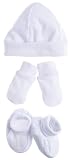 Eigenschaften Liegelind 14100000001 / Liegelind 14100000001 - Taufgeschenkpack Mützchen-Schühchen-Handschuh, Farbe: weiß