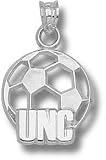 North Carolina Tar Heels Solid Sterling Silver ''UNC'' Soccerball Pendant