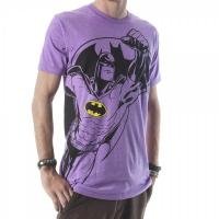 Batman Mens Neon Purple Heather Tee