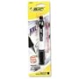 XXL Prfssnl Ballpt Pen,Rtrctbl,Med Pt,Foam Grip,Blk Ink/Slvr Barrel,Rfilbl,Clip BICXXLMP11BK