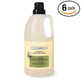 Caldrea Laundry Detergent, Green Tea Patchouli, 64-Ounce Bottles (Pack of 6)