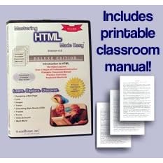Mastering HTML Made Easy Training Tutorial v. 4  How to use HTML Video e Book Manual Guide. Even dummies can learn web design from this total CD for everyone, with Introductory - Advanced material from Professor Joe