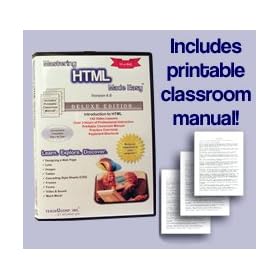 Mastering HTML Made Easy Training Tutorial v. 4 - How to use HTML Video e Book Manual Guide. Even dummies can learn web design from this total CD for everyone, with Introductory - Advanced material from Professor Joe