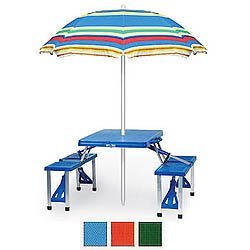 Umbrella Only (Multi) (84H x 62 Diameter) from Folding Picnic Tables