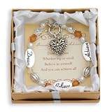 Dream, Believe, Achieve Silver and Crystal Expressively Yours Bracelet