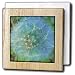Mystic Wish- Blue and Green Dandelion- Flowers - 6 Inch Tile Napkin Holder