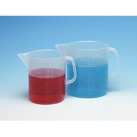 Beaker w/handle PP 2000ml 2/pk