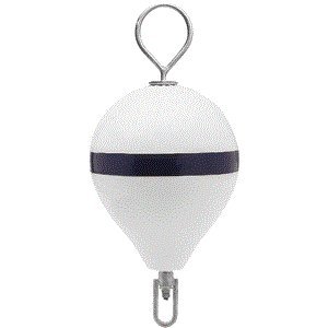 Polyform Mooring Buoy w/SS 15" Diameter - White Blue Stripe Reviews
