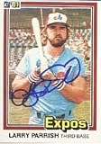 Larry Parrish, Montreal Expos Autographed Card