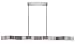 Titanium Series 4-Light 47 Brushed Steel Linear Pendant or Semi-Flush with Frosted Glass 62316-BS/FST