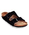 Birkenstock Soft Footbed Two Band Suede Slide Sandals