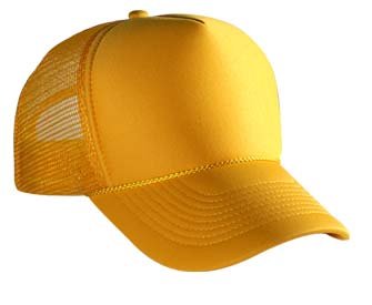Blank Plain Mesh Trucker Hat/ Cap-Baseball - Gold