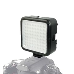 64-LED VIDEOLEUCHTE mit hoher Lichtintensit�t von 480 LUMEN f�r CAMCORDER UND KAMERAS f�r z.B. CANON EOS, 40D, 50D, 60D, 400D, 450D, 500D, 550D, 1000D, 5D, Mark, II, 7D, NIKON D300, D300S, D3000, D3100, D3, D3x, D3S, D5000, D700, D7000, D90, OLYMPUS E-5, E-450, E-600, E-620, PENTAX K-7, K-x, K-5, K-r, etc. ...(powered by SIOCORE)