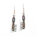 Bejeweled Hairbrush Earrings from the Artazia Collection #204 GE OE